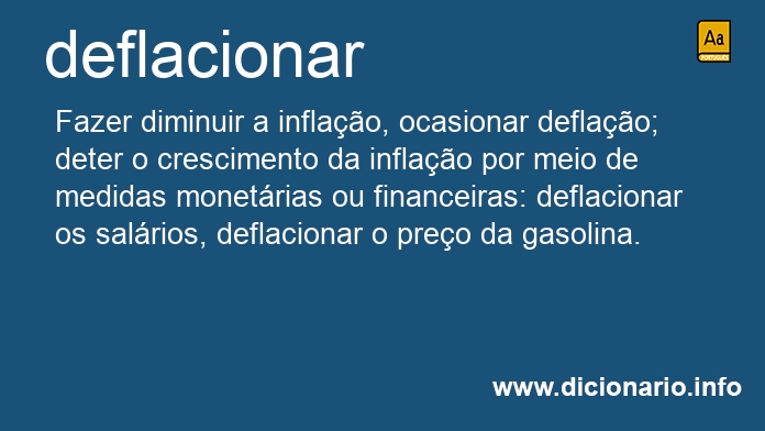 Significado de deflaciona