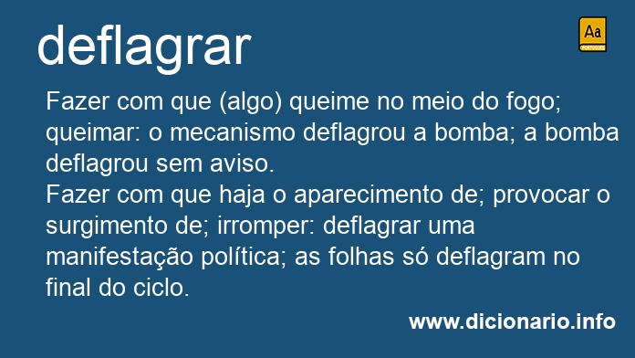 Significado de deflagra