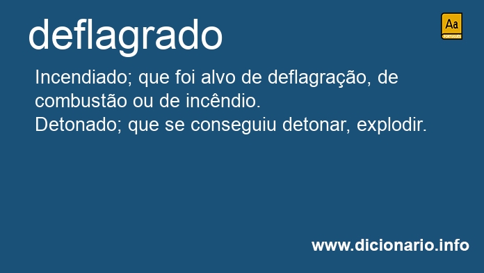 Significado de deflagrado