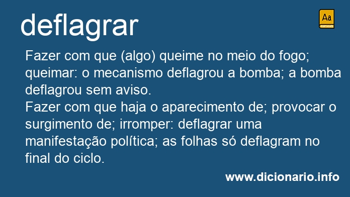 Significado de deflagravas