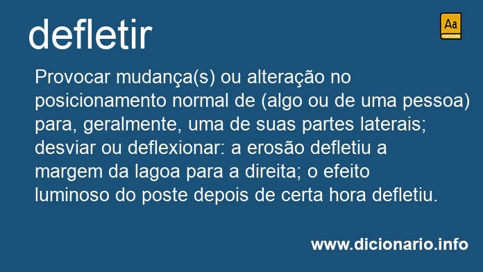 Significado de deflete