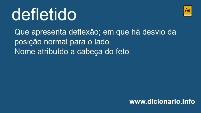Significado de defletido
