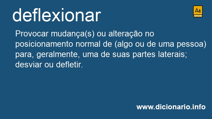 Significado de deflexionar