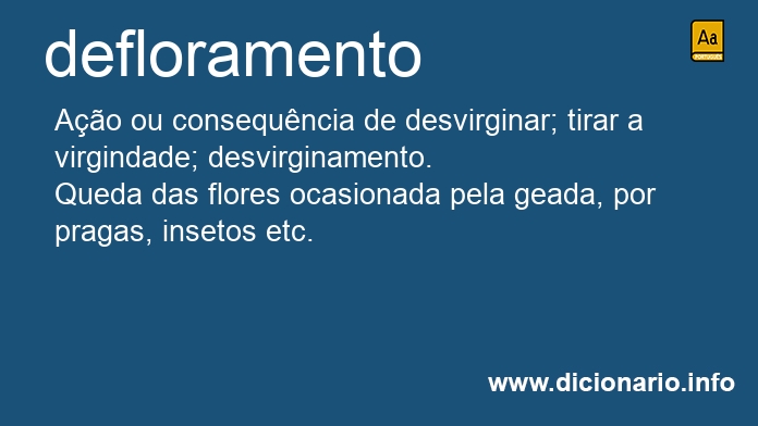Significado de defloramento