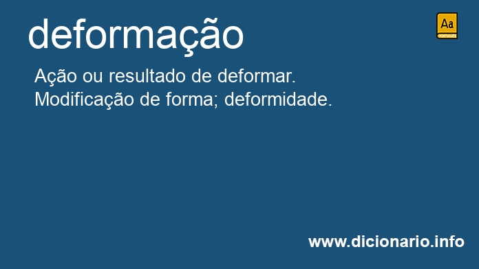 Significado de deformao