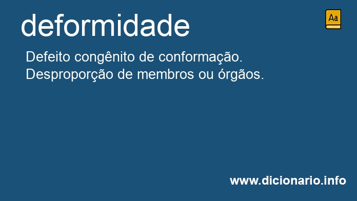 Significado de deformidade