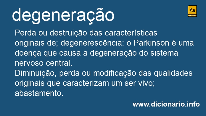 Significado de degenerao