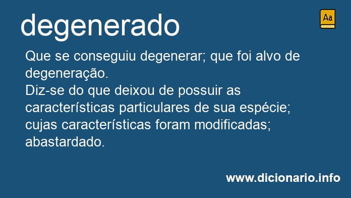 Significado de degenerado