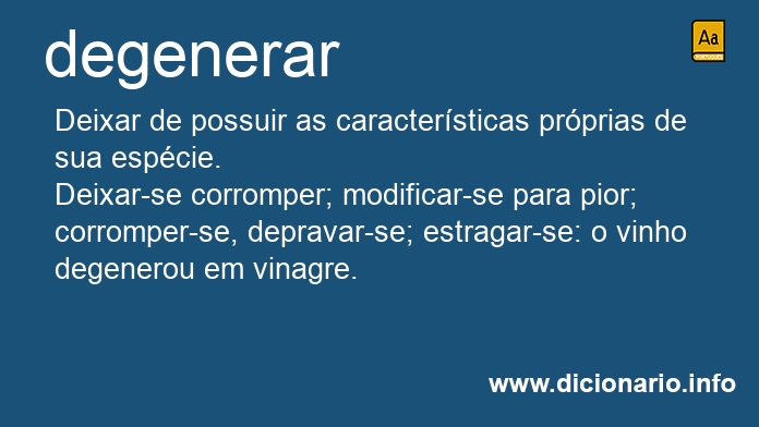 Significado de degeneramos