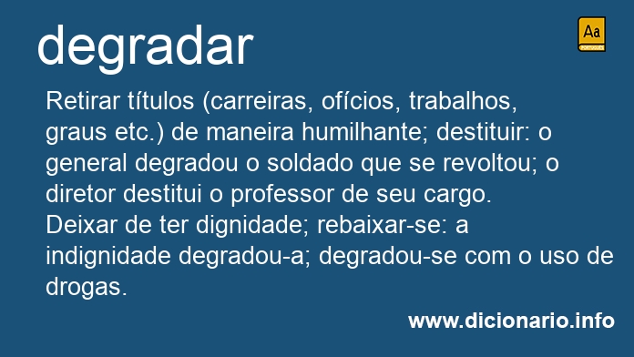 Significado de degrada