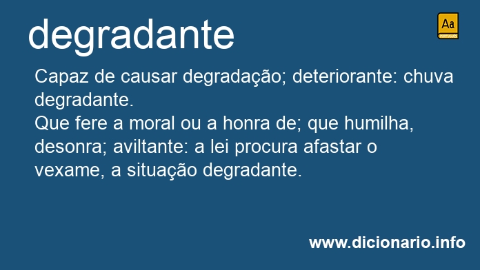 Significado de degradante