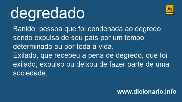 Significado de degredada
