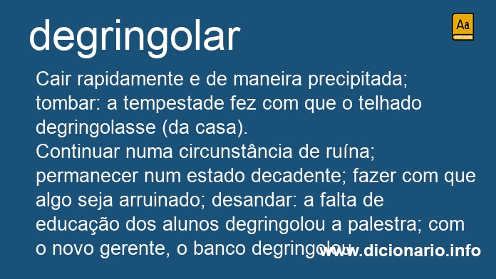 Significado de degringolado