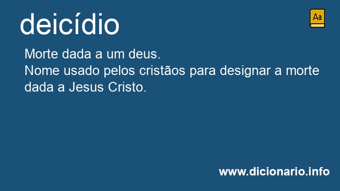 Significado de deicdio