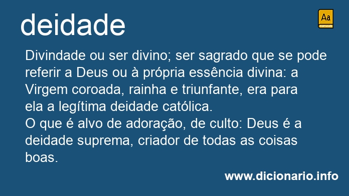 Significado de deidade