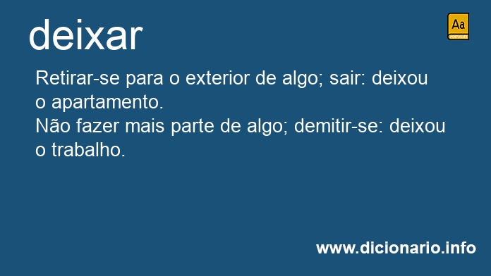 Significado de deixar