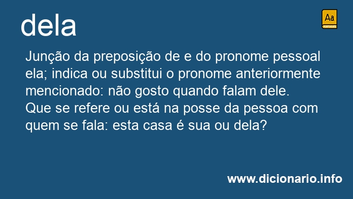 Significado de dela