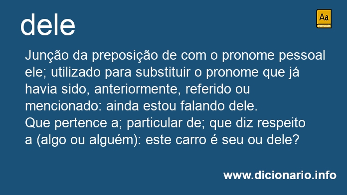 Significado de dele