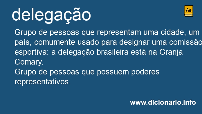 Significado de delegao