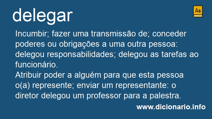 Significado de delegai