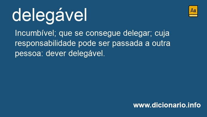 Significado de delegvel