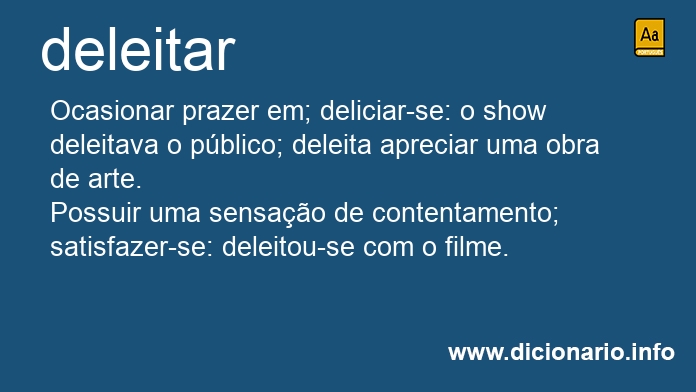 Significado de deleitais