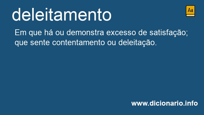 Significado de deleitamento