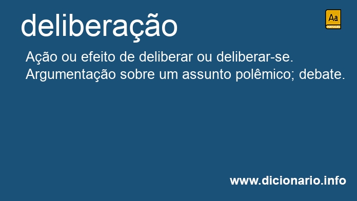 Significado de deliberaes