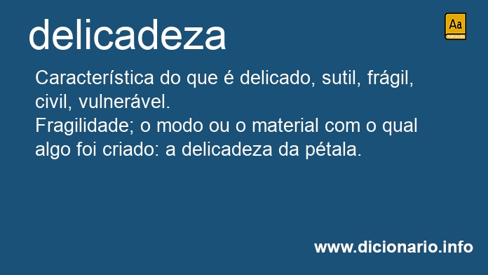 Significado de delicadeza