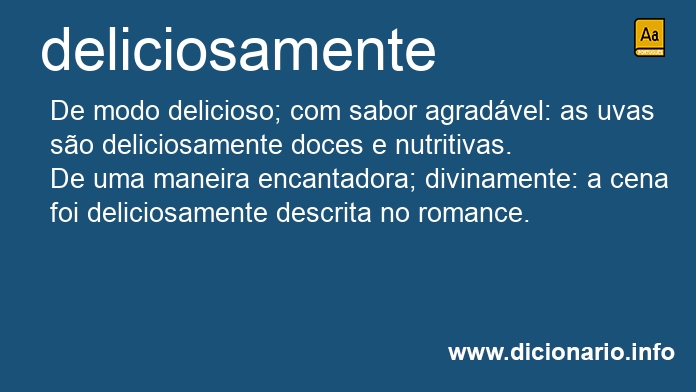 Significado de deliciosamente