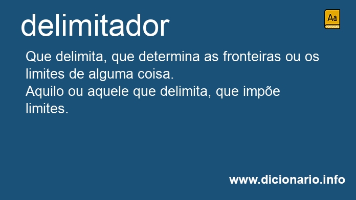 Significado de delimitadora