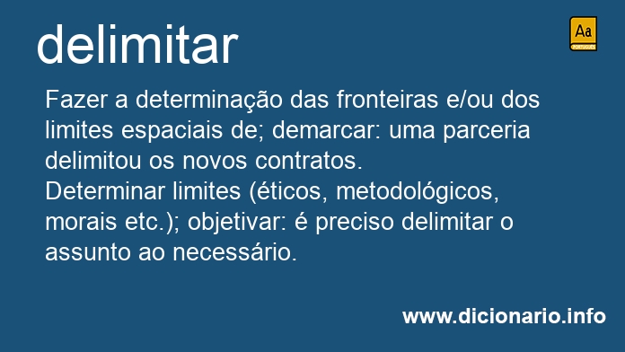 Significado de delimitaro