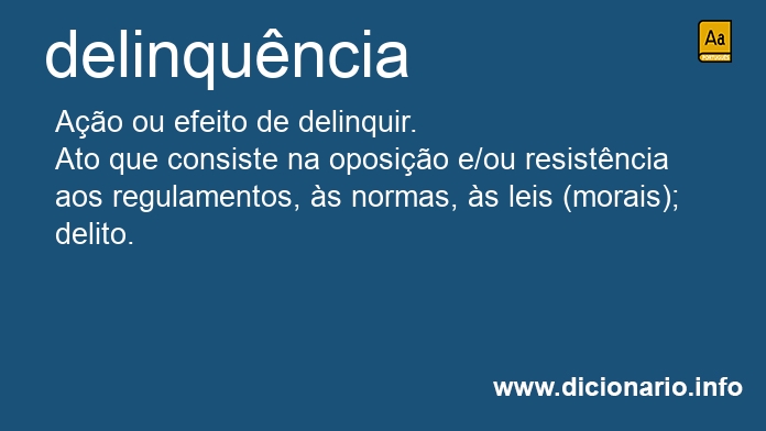 Significado de delinquncia