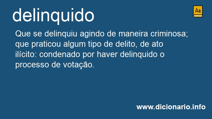 Significado de delinquidos