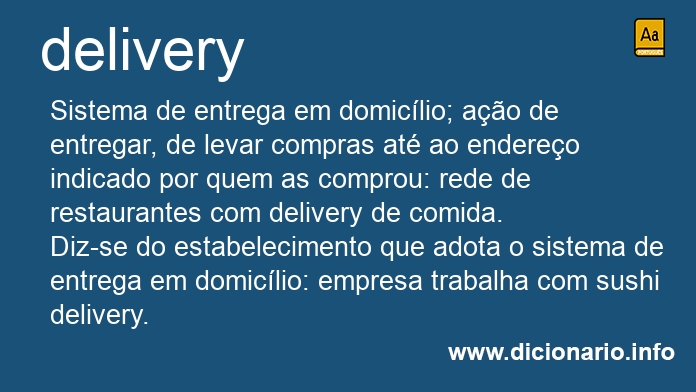 Significado de delivery