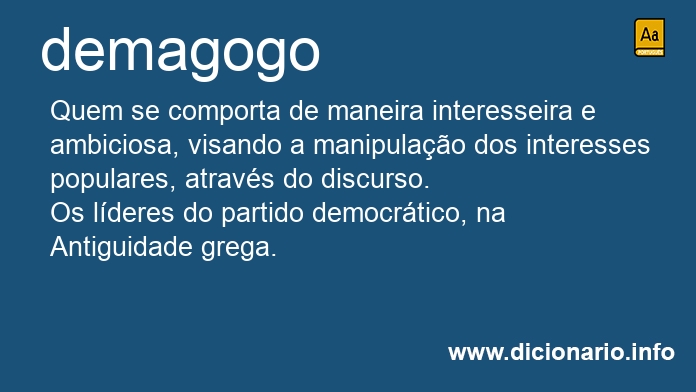 Significado de demagoga