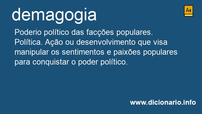 Significado de demagogia