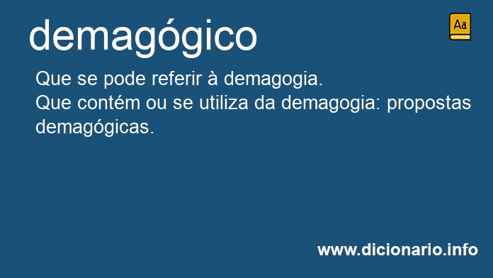 Significado de demaggica