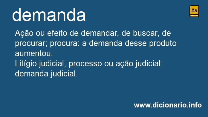 Significado de demanda