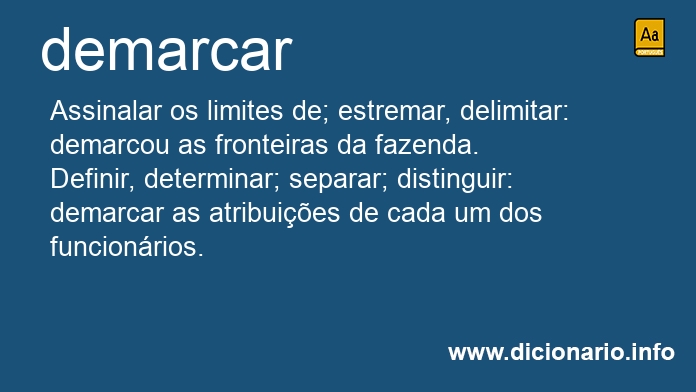 Significado de demarcais