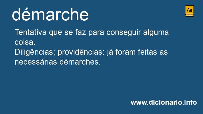 Significado de dmarche