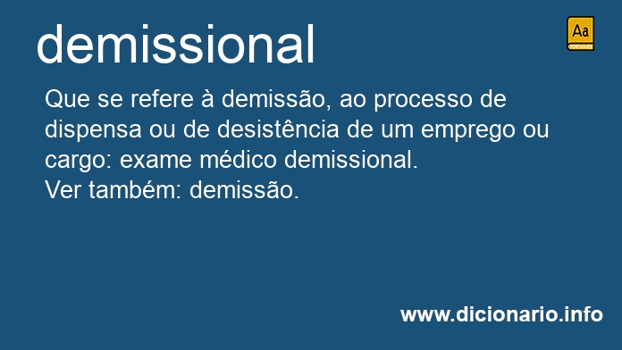 Significado de demissional