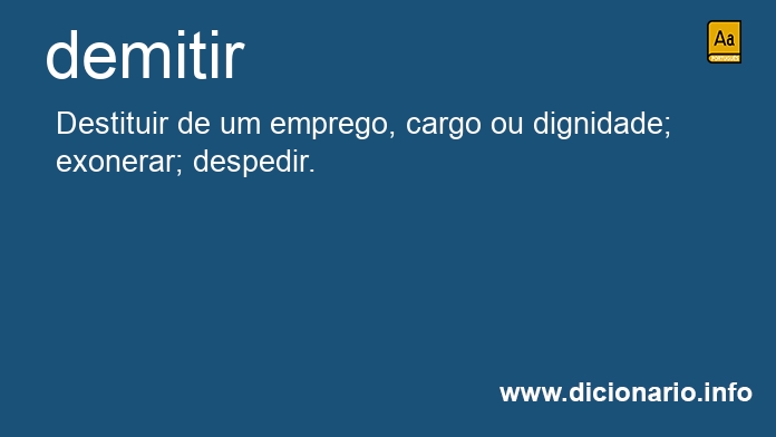 Significado de demitir