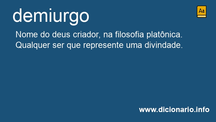 Significado de demiurgo