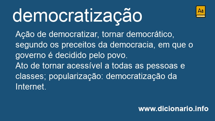 Significado de democratizao