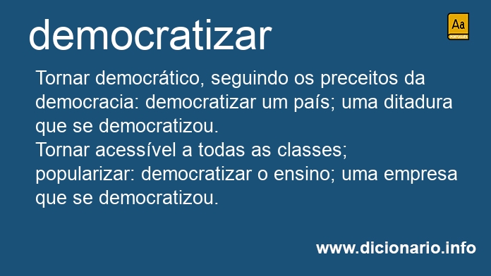 Significado de democratizasses