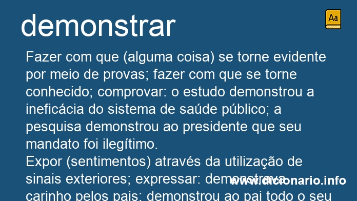 Significado de demonstra