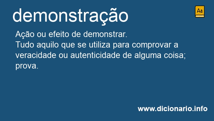 Significado de demonstraes