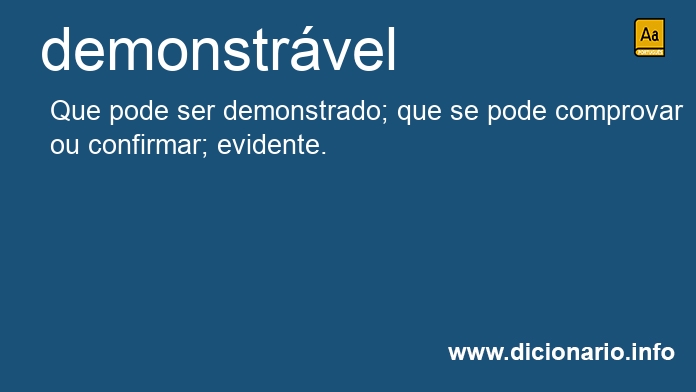 Significado de demonstrvel