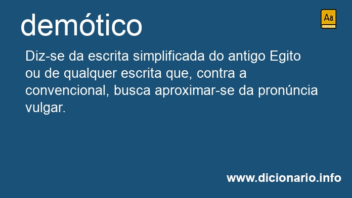 Significado de demtico